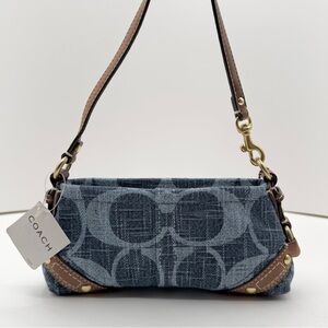NWT COACH DENIM MICRO CARLY BAG